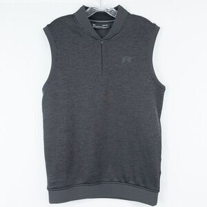 Under Armour Coldgear Storm Fleece 1/4 Zip Sweater Vest Mens Small Charcoal Golf